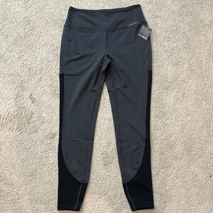 NEW - Eddie Bauer Gray and Black Leggings - Fleece Lined - Large